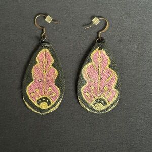 Kireina Hand-painted Leather Earrings